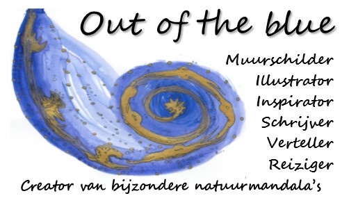 Out of the blue naamkaartje 2016 voorkant